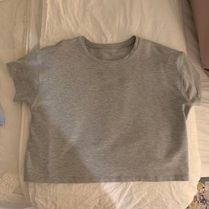 lululemon cozy grey crop top